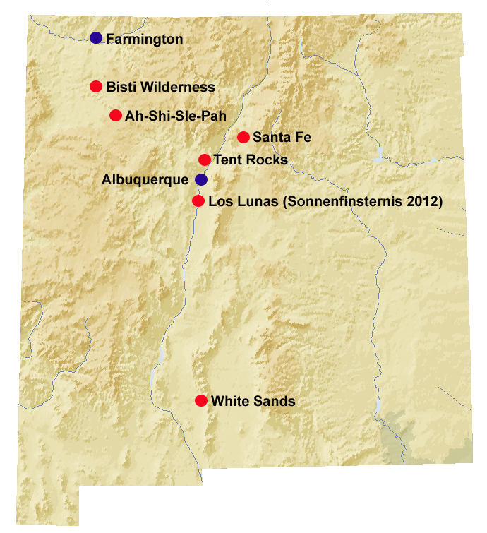 Karte New Mexico