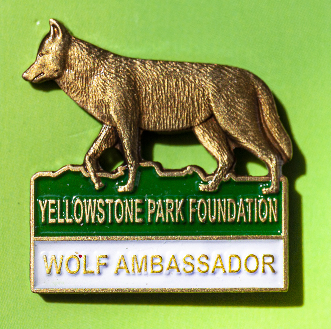 Wolfplakette aus Yellowstone NP