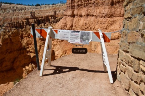 gesperrter Trail im Bryce Canyon