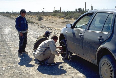 Reifenpanne in Baja California